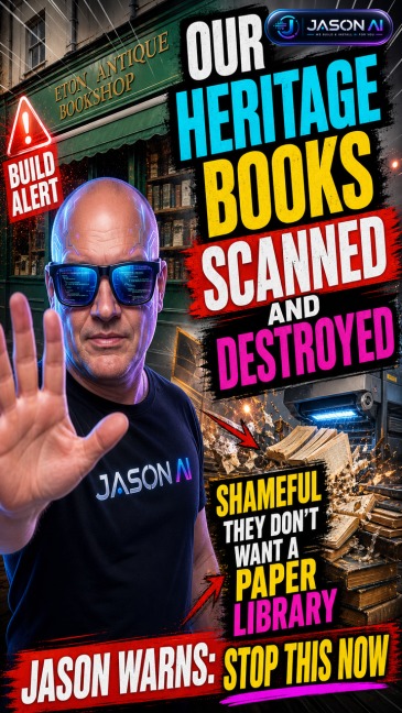 OUR HERITAGE BOOKS SCANNED AND DESTROYED
