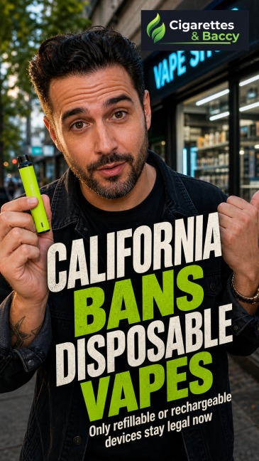 CALIFORNIA BANS DISPOSABLE VAPES