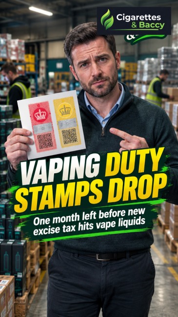 VAPING DUTY STAMPS DROP