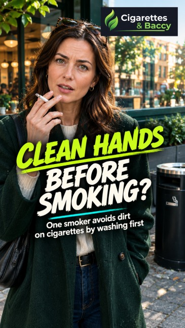 CLEAN HANDS BEFORE SMOKING?